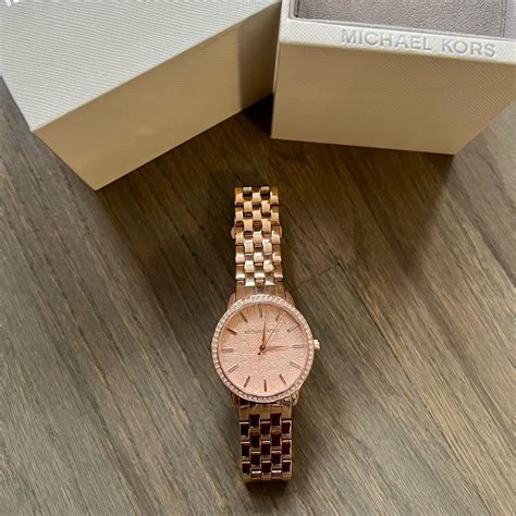 michael kors mk3156|Michael Kors Argyle Logo Rose Gold.